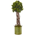 2.5’ English Ivy Tree in Metal Planter UV Resistant (Indoor/Outdoor)