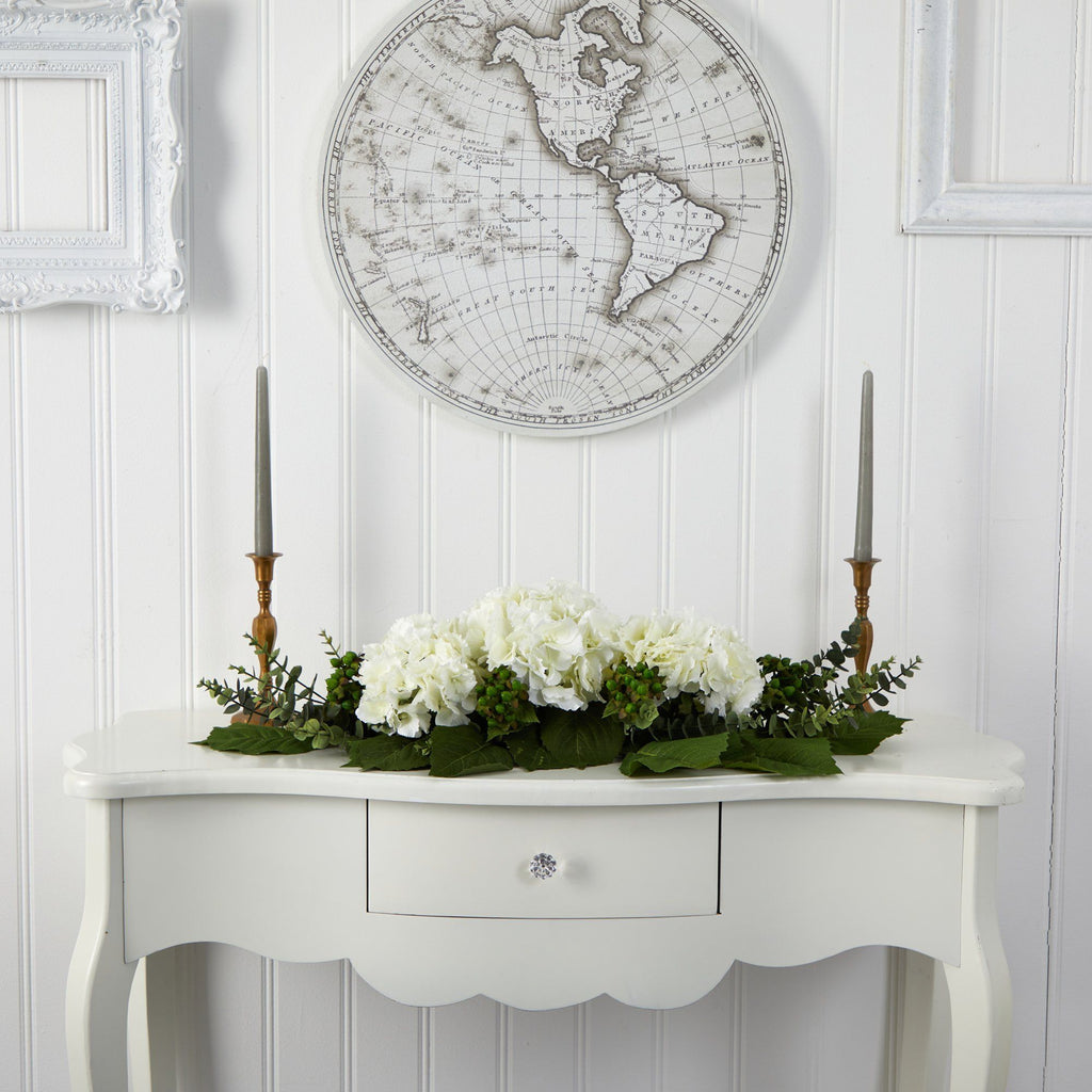 25” Hydrangea and Eucalyptus Artificial Arrangement