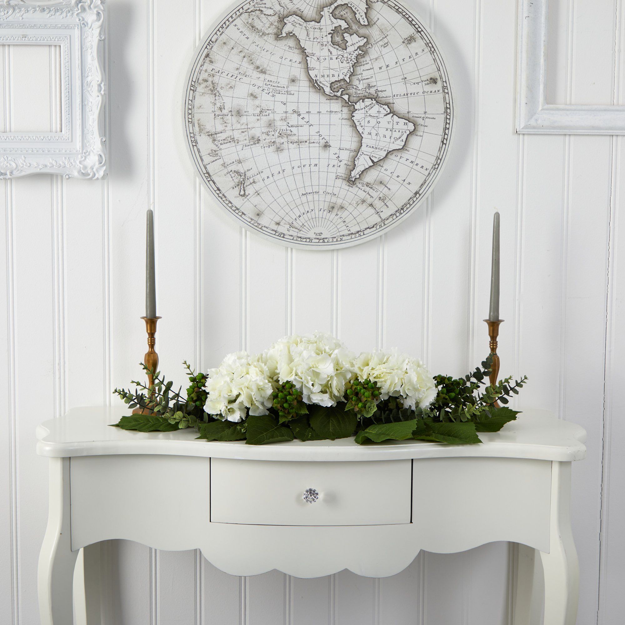 25” Hydrangea and Eucalyptus Artificial Arrangement