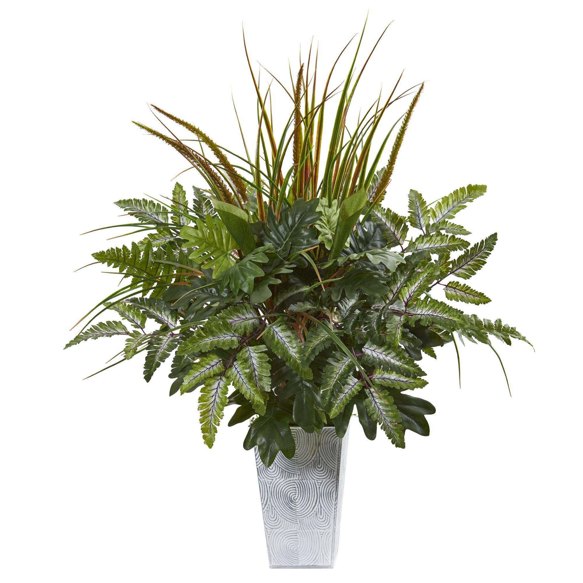 25” Mix Greens Artificial Plant in Planter