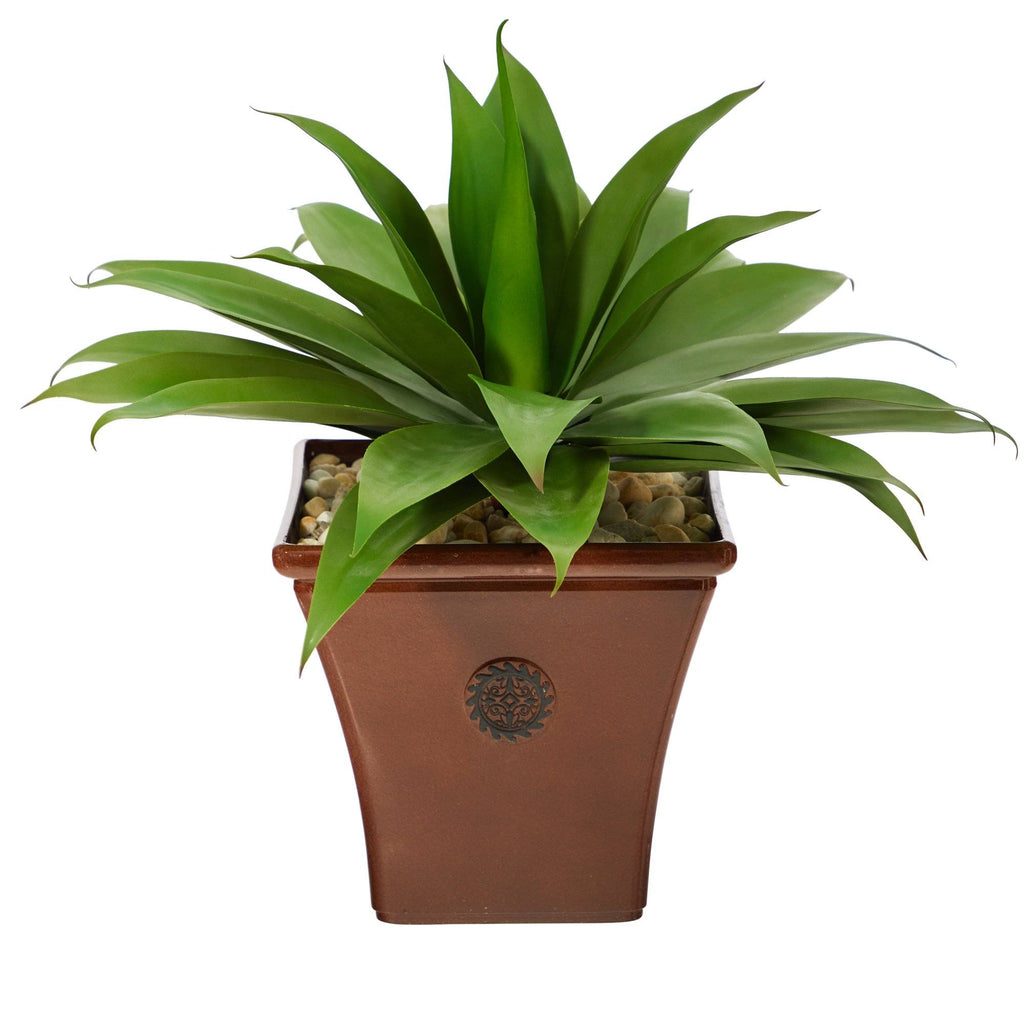26” Agave Succulent Artificial Plant in Brown Planter