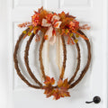26” Autumn Pumpkin Artificial Vine Fall Wreath