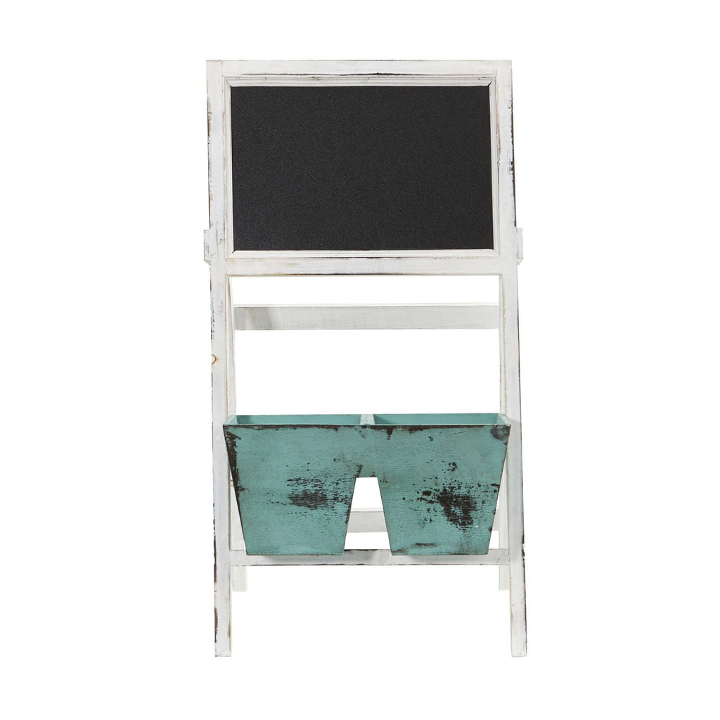 26” Farmhouse Multipurpose Bin and Chalkboard Stand