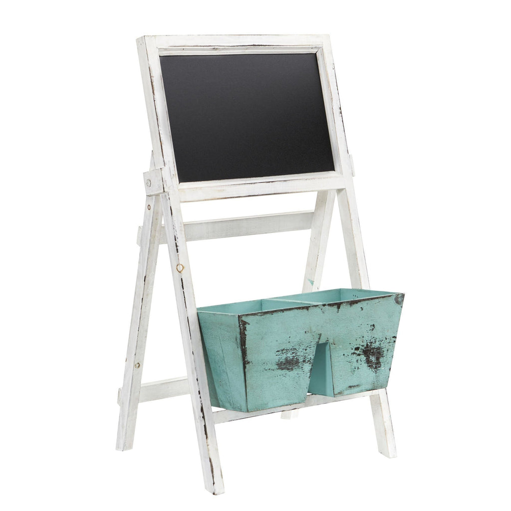 26” Farmhouse Multipurpose Bin and Chalkboard Stand