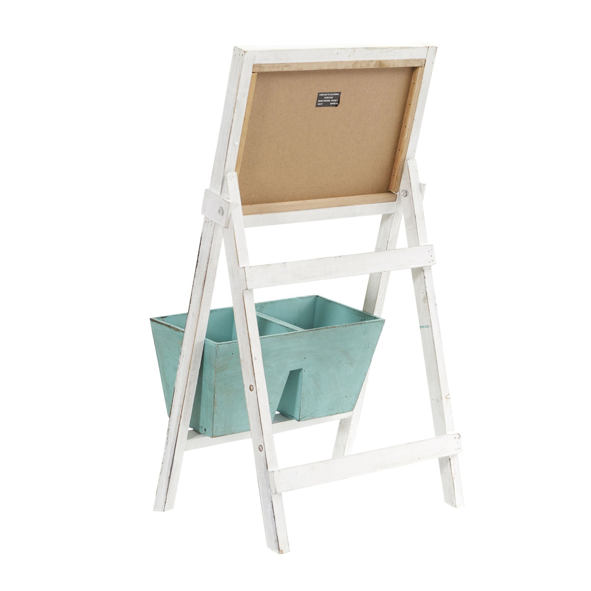 26” Farmhouse Multipurpose Bin and Chalkboard Stand