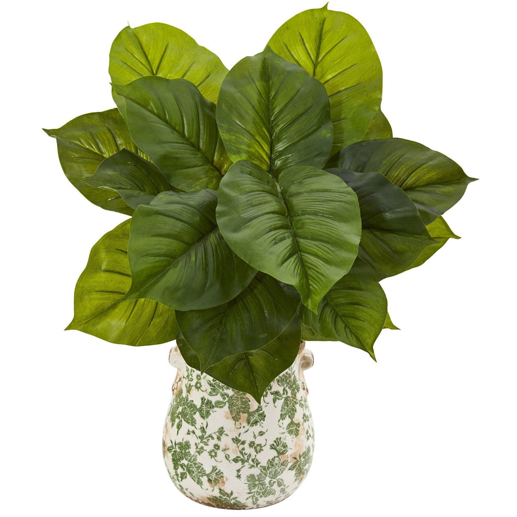 26” Large Philodendron Artificial Plant in Floral Planter (Real Touch)