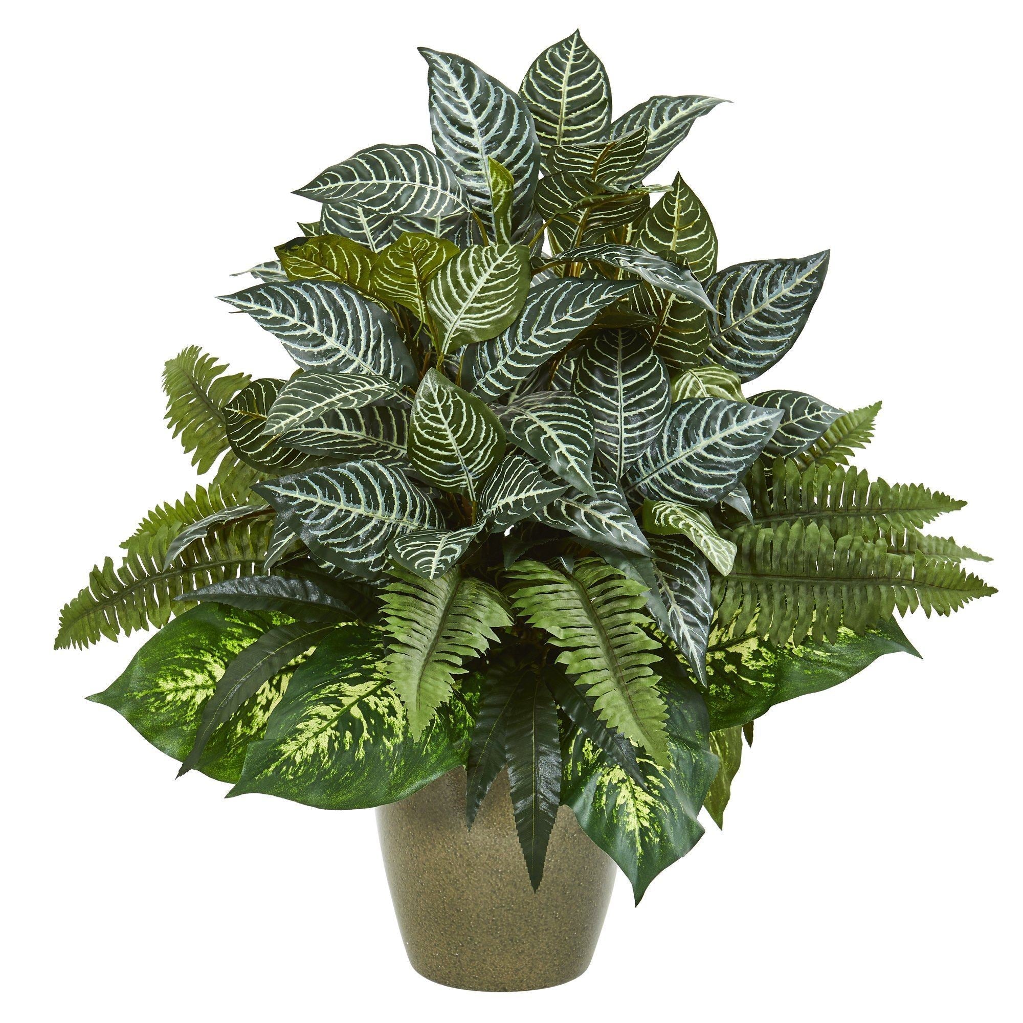 26” Mix Greens Artificial Plant in Green Planter