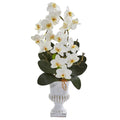 26” Phalaenopsis Orchid Artificial Arrangement in White Urn