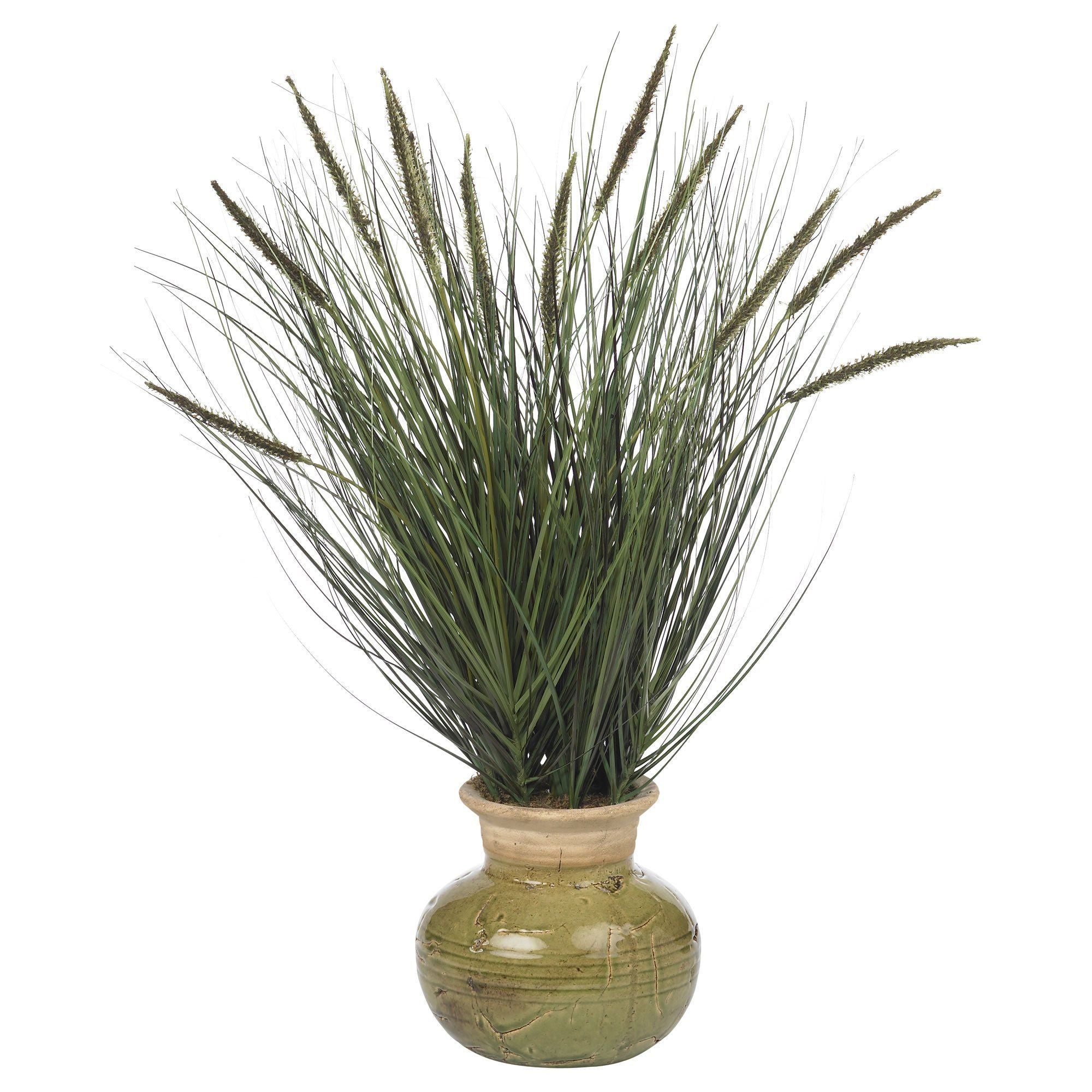 27” Grass w/Mini Cattails Silk Plant