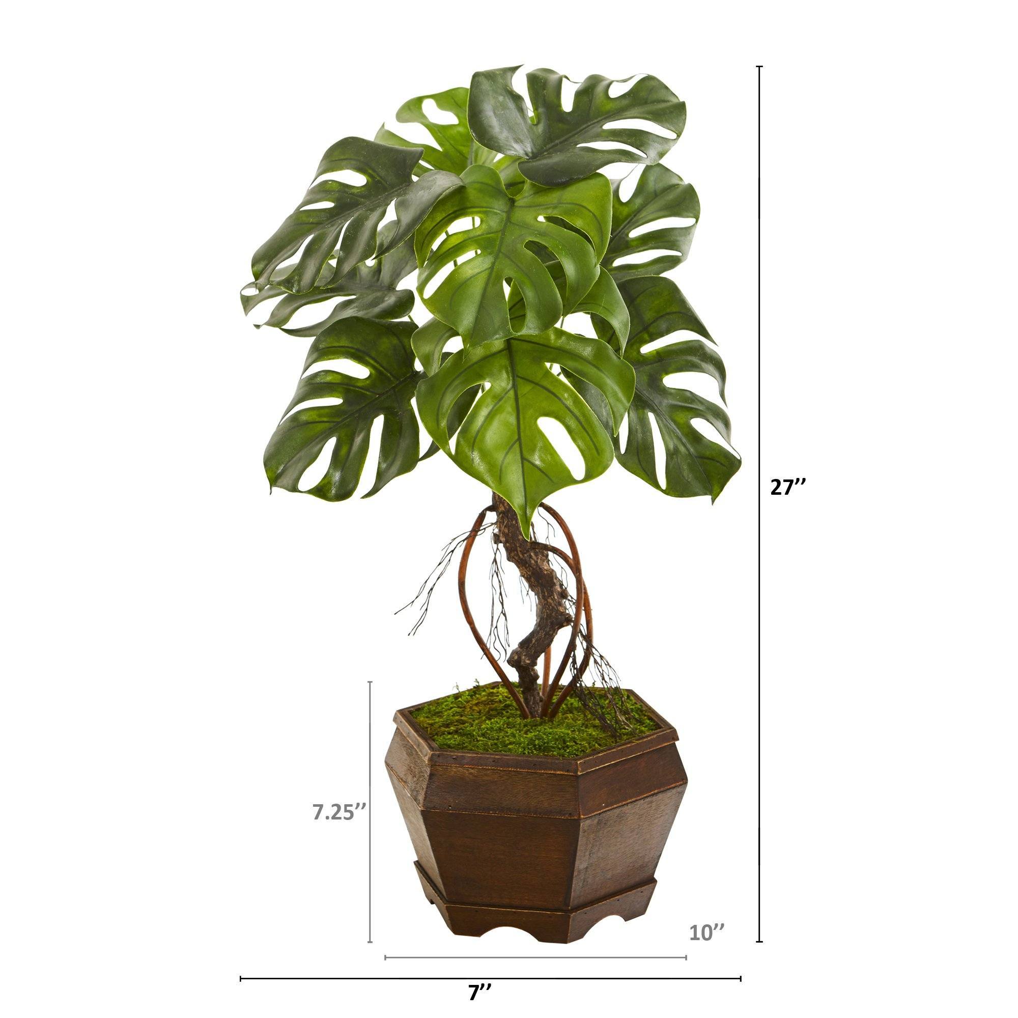 27” Monstera Artificial Plant in Decorative Planter