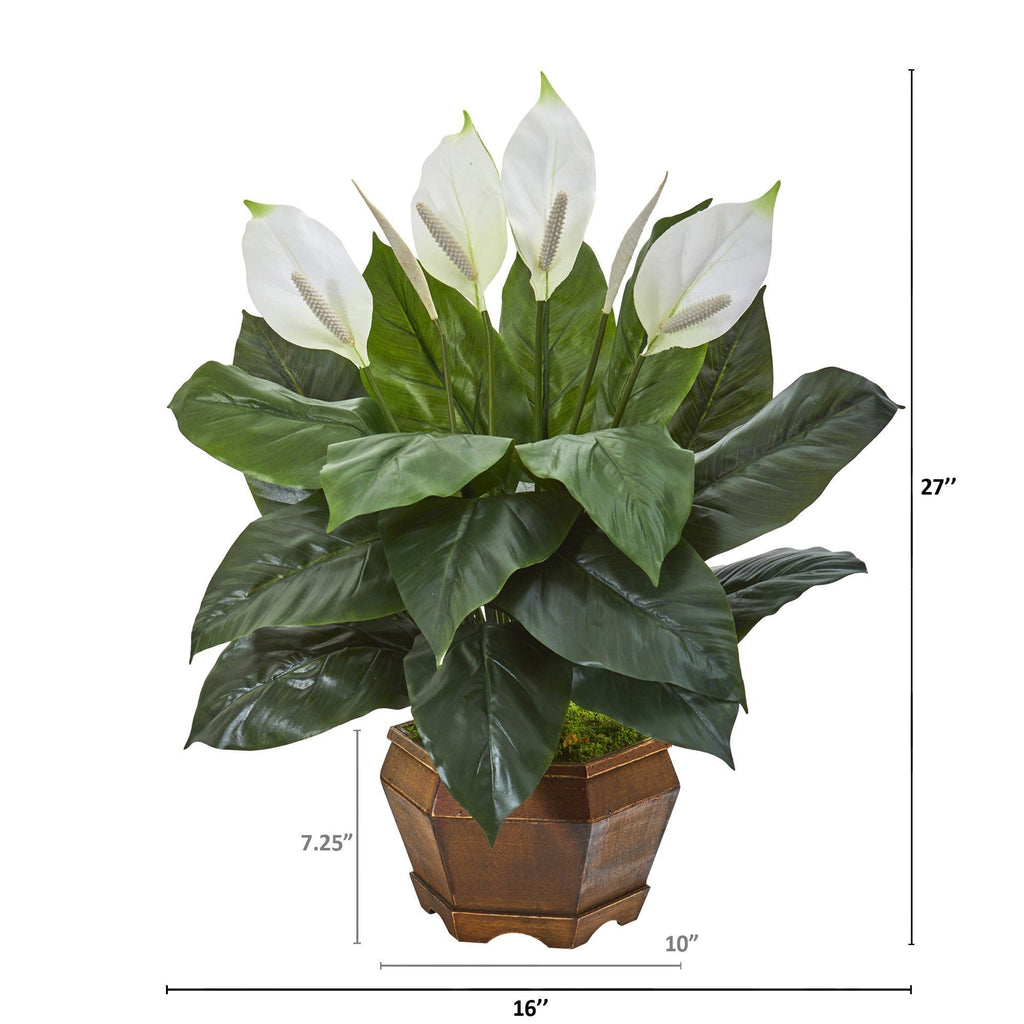 27” Spathifyllum Artificial Plant in Decorative Planter