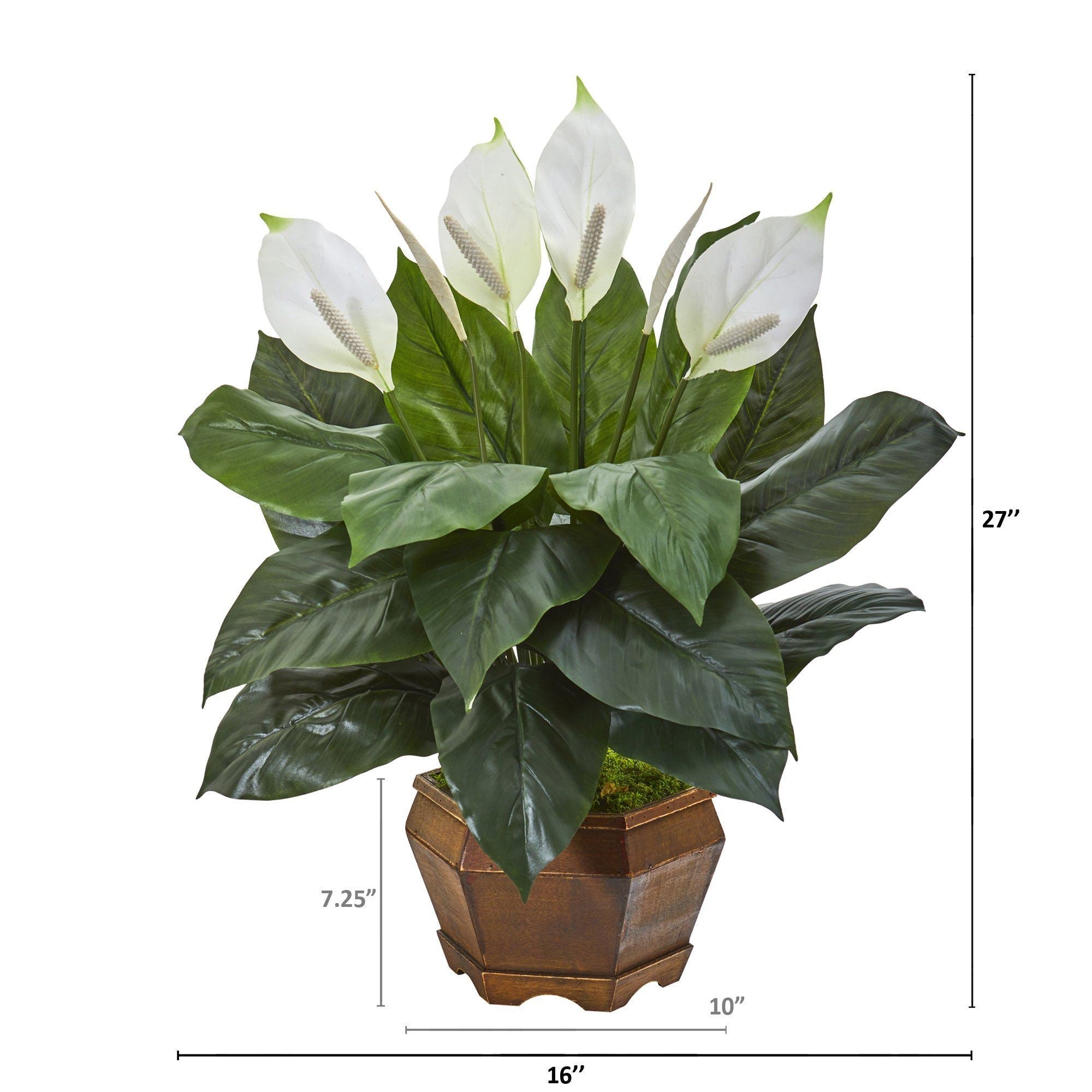 27” Spathifyllum Artificial Plant in Decorative Planter