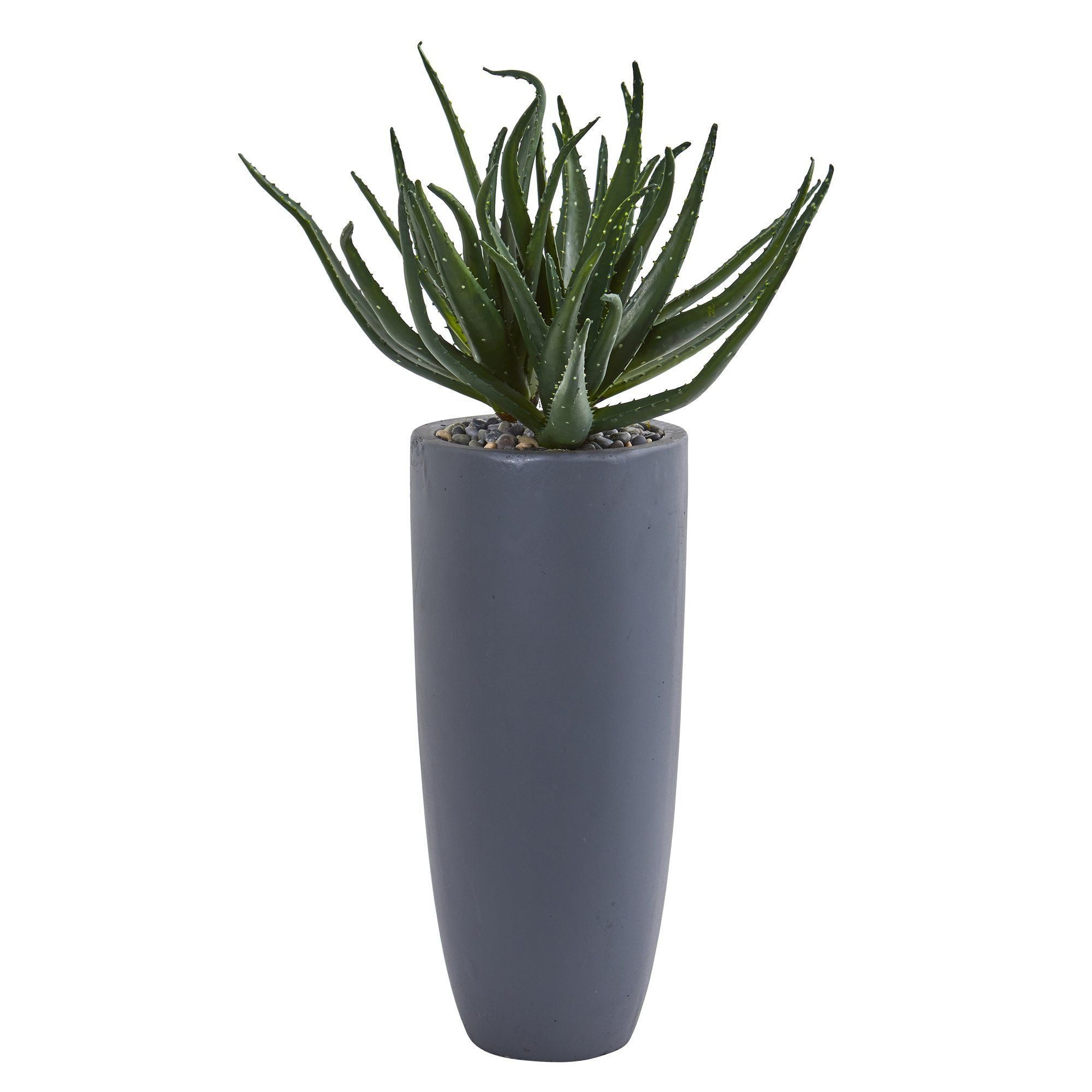 29” Aloe Artificial Plant in Gray Planter