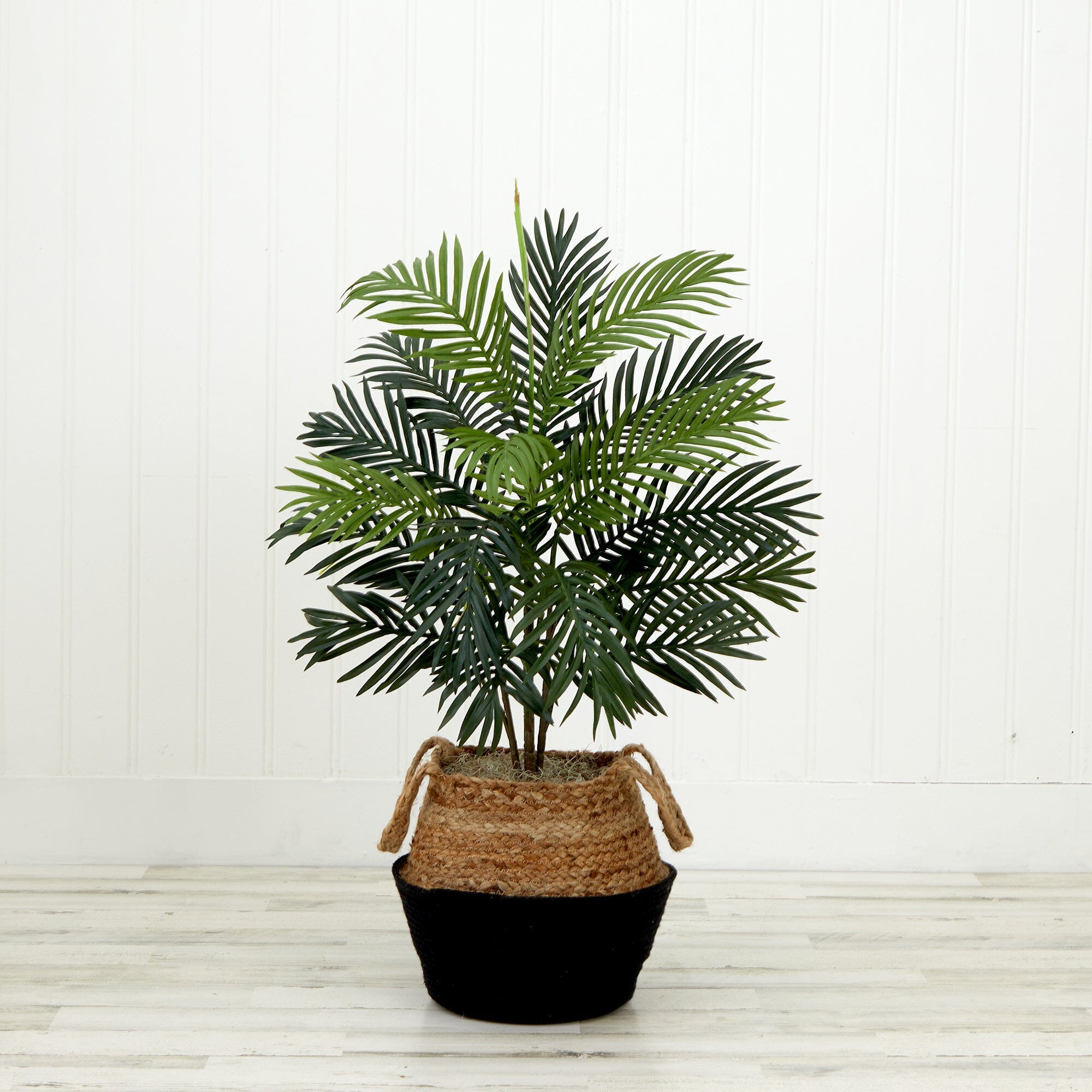 3' Artificial Areca Palm Tree with  Handmade Jute & Cotton Basket DIY KIT