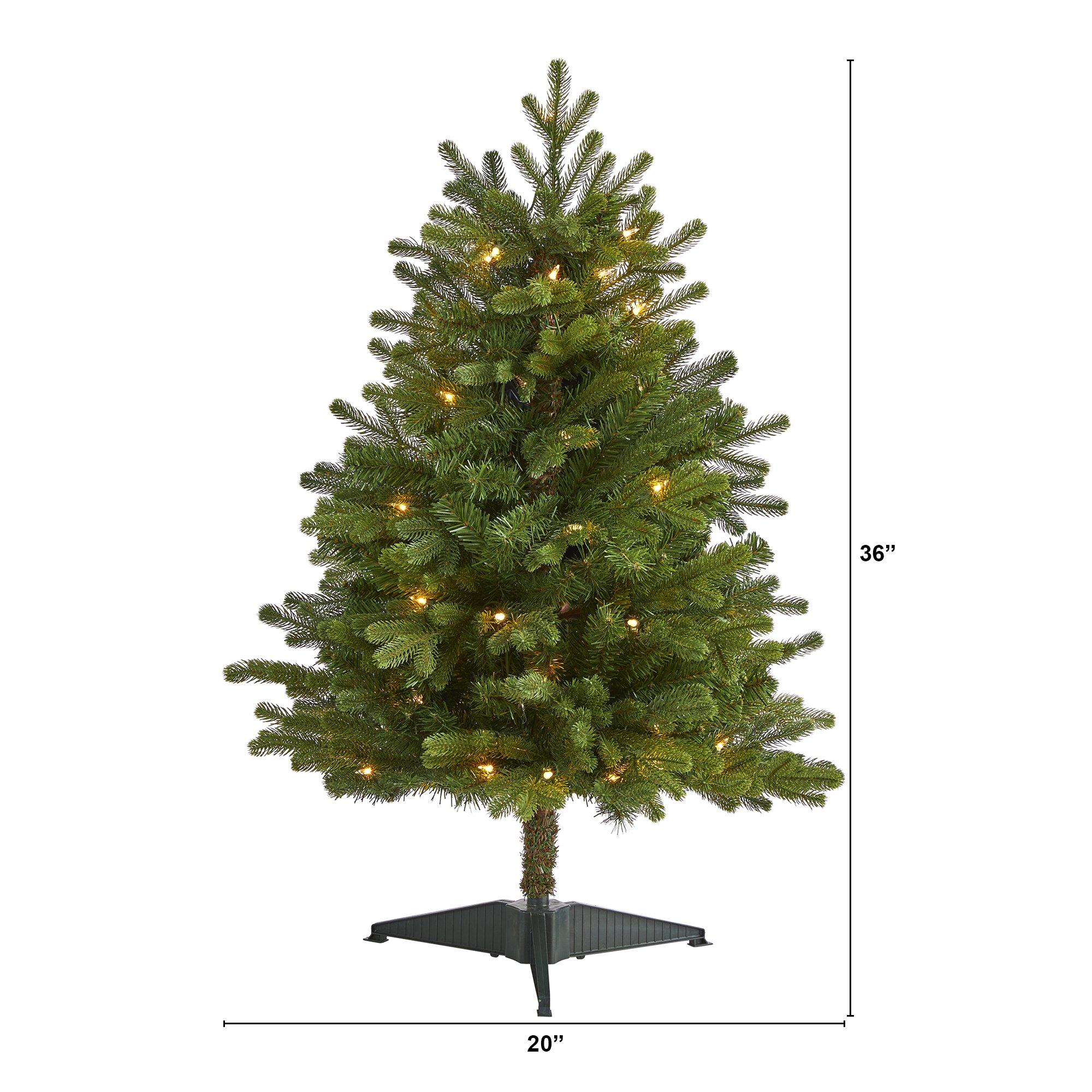 3’ Washington Fir Artificial Christmas Tree with 50 Clear Lights
