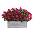 30” Bougainvillea Artificial Plant in Stone Planter