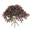 30” Fall Laurel Leaf with Berries Artificial Plant in White Planter with Metal Stand