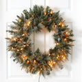 30” Lighted Frosted Pine Wreath