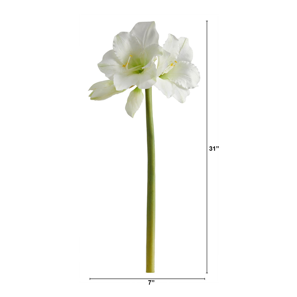 31” Artificial Amaryllis Faux Flower (Set of 3)