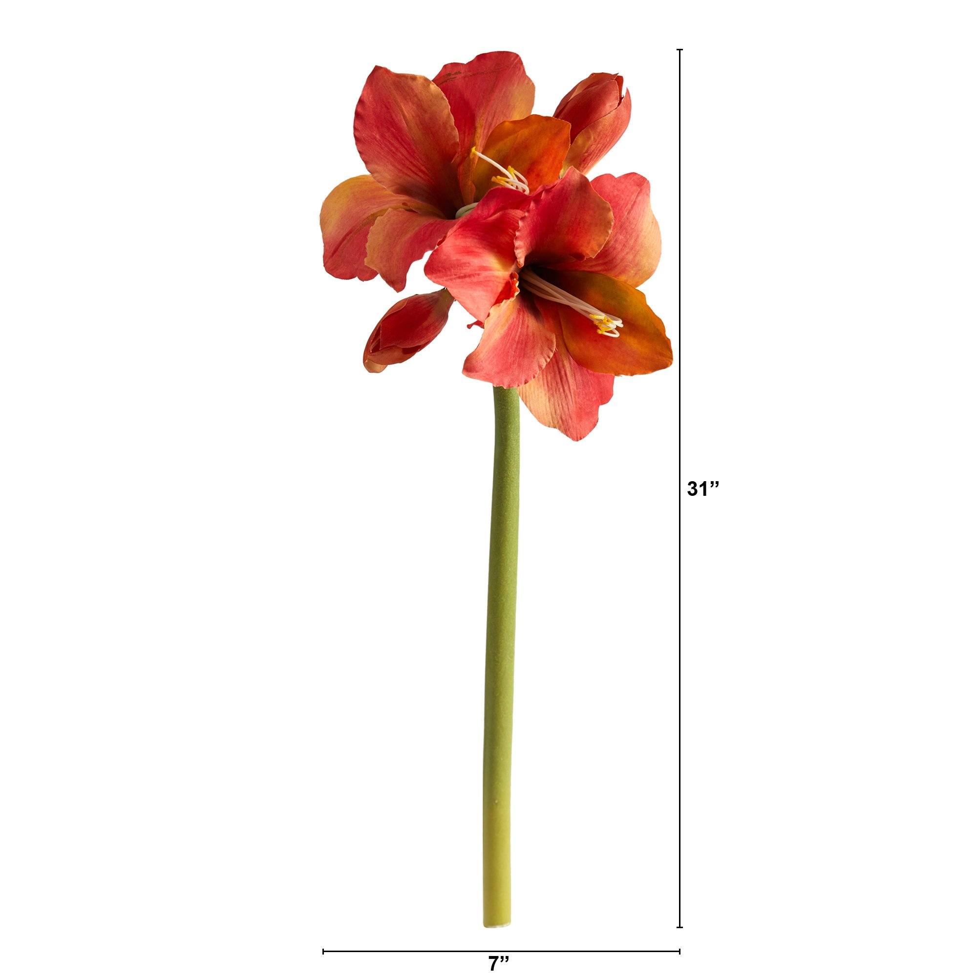 31” Artificial Amaryllis Faux Flower (Set of 3)