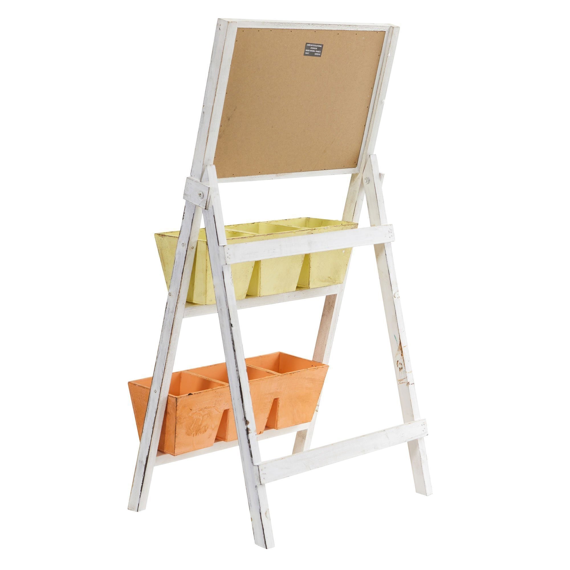 31” Farmhouse Multipurpose Bin and Chalkboard Stand