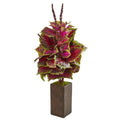 32” Coleus Artificial Plant in Brown Vase