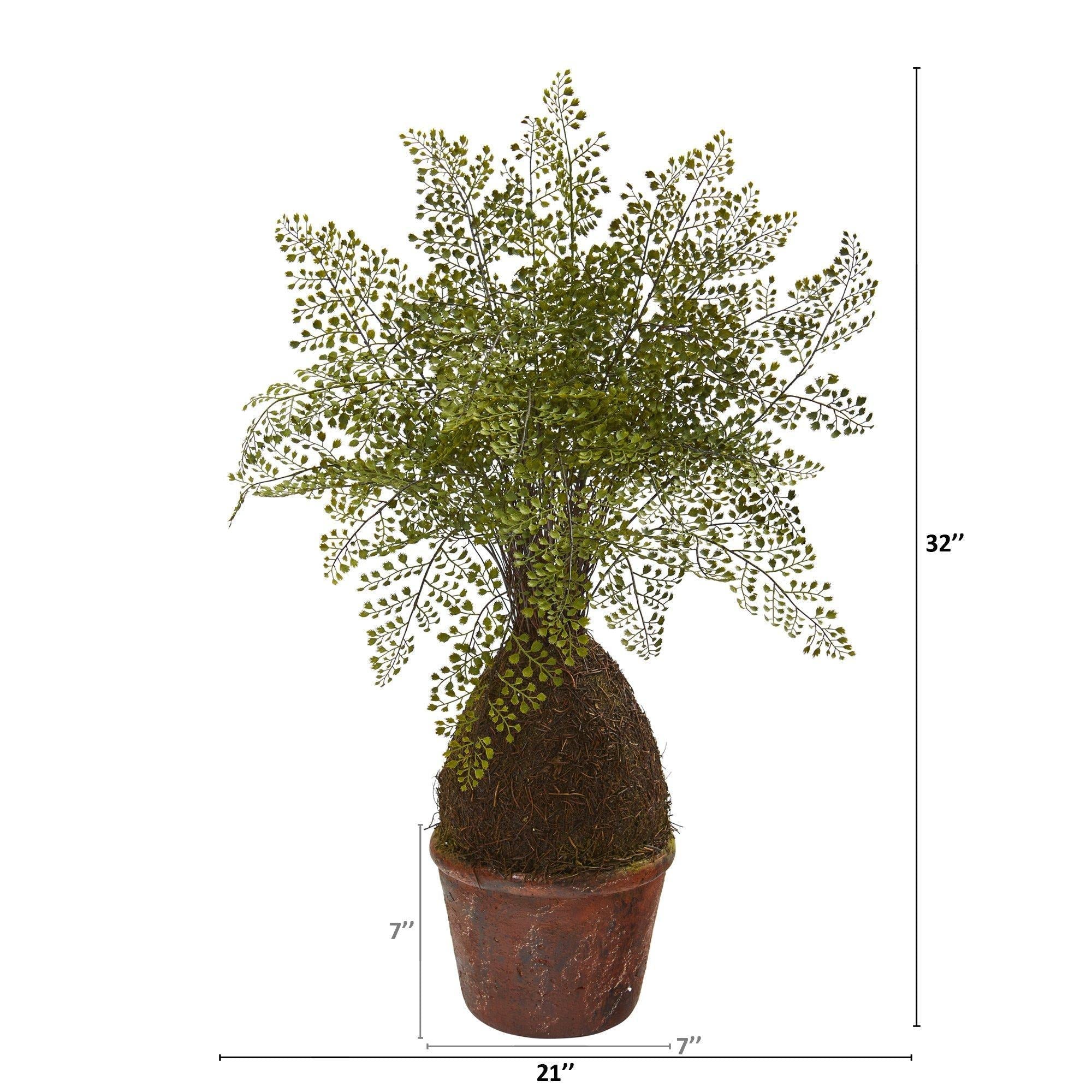 32” Maiden Hair Fern Artificial Plant in Decorative Planter