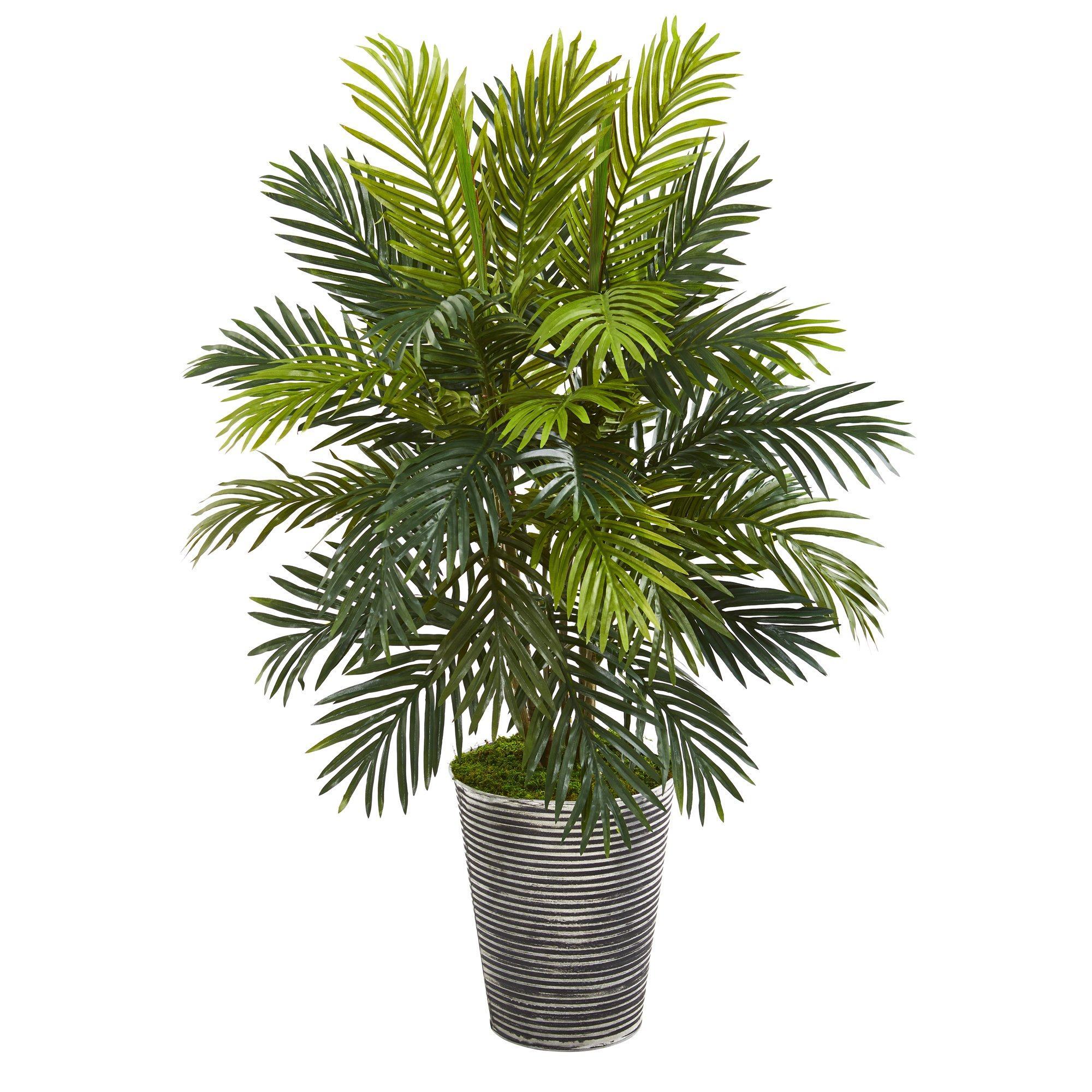 3.5’ Areca Palm Artificial Plant in Tin Planter