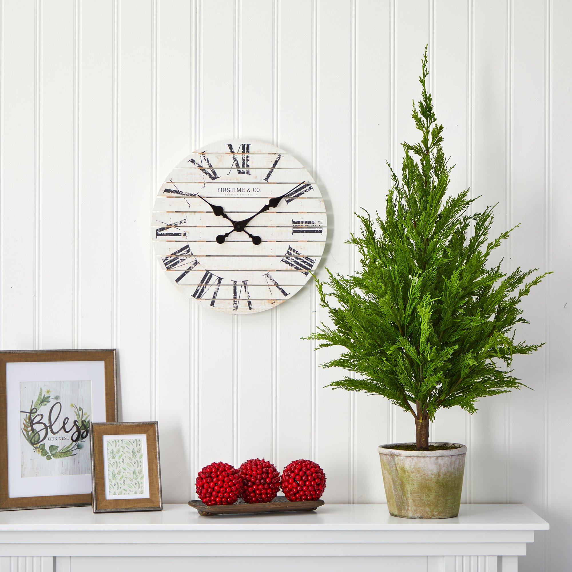 3.5’ Cedar Pine “Natural Look” Artificial Tree in Decorative Planter