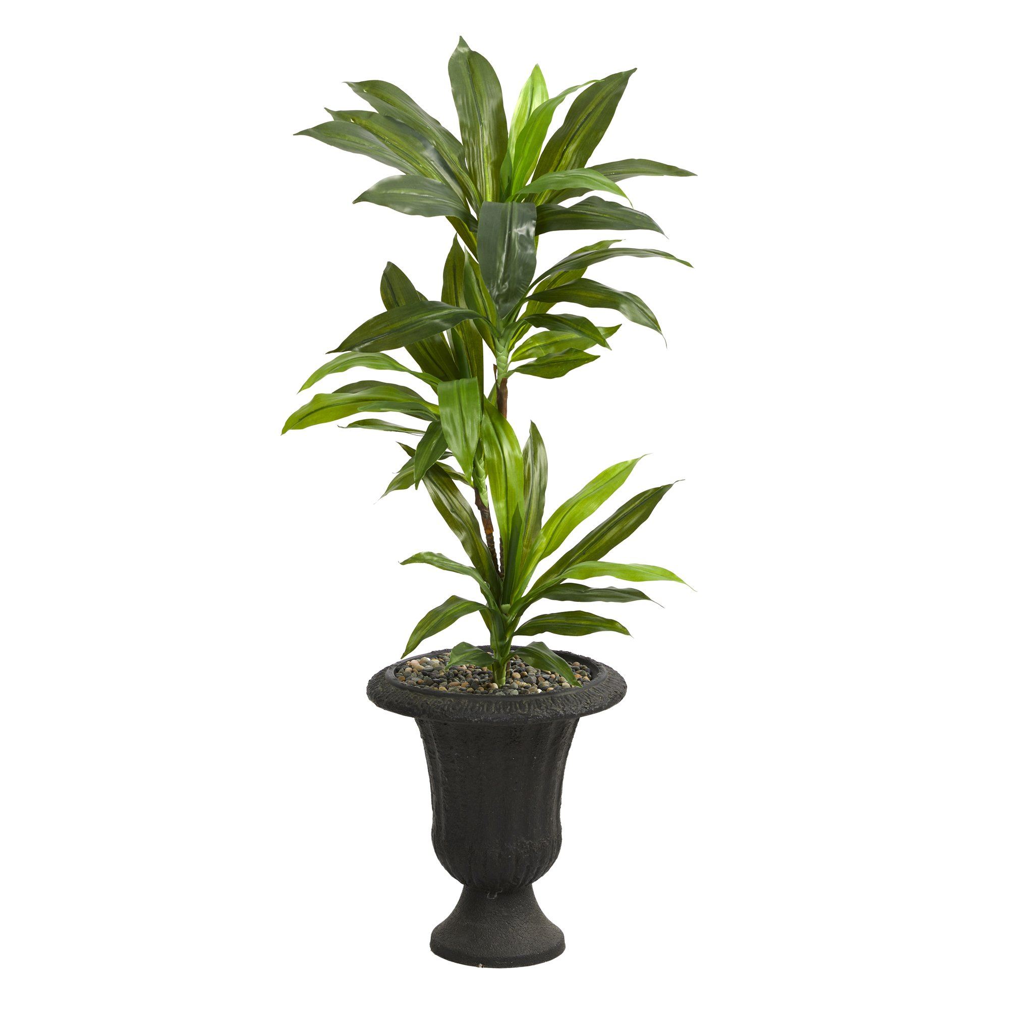 3.5’ Dracaena Artificial Plant in Charcoal Urn (Real Touch)