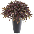 35” Fall Laurel with Berries Artificial Plant in Gray Planter