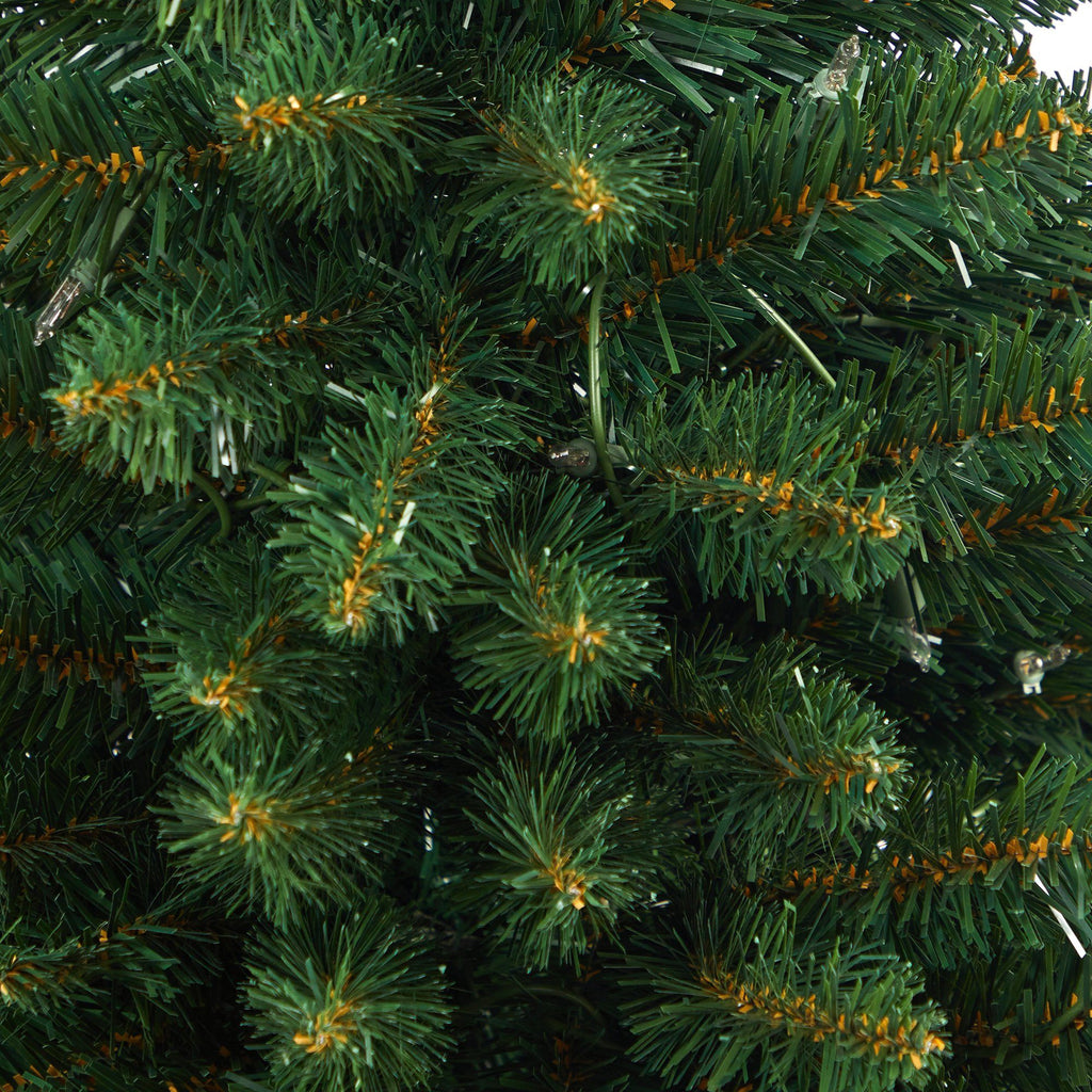 3.5’ Northern Rocky Spruce Artificial Christmas Tree with 50 Clear Lights and 154 Bendable Branches in Sand Colored Urn