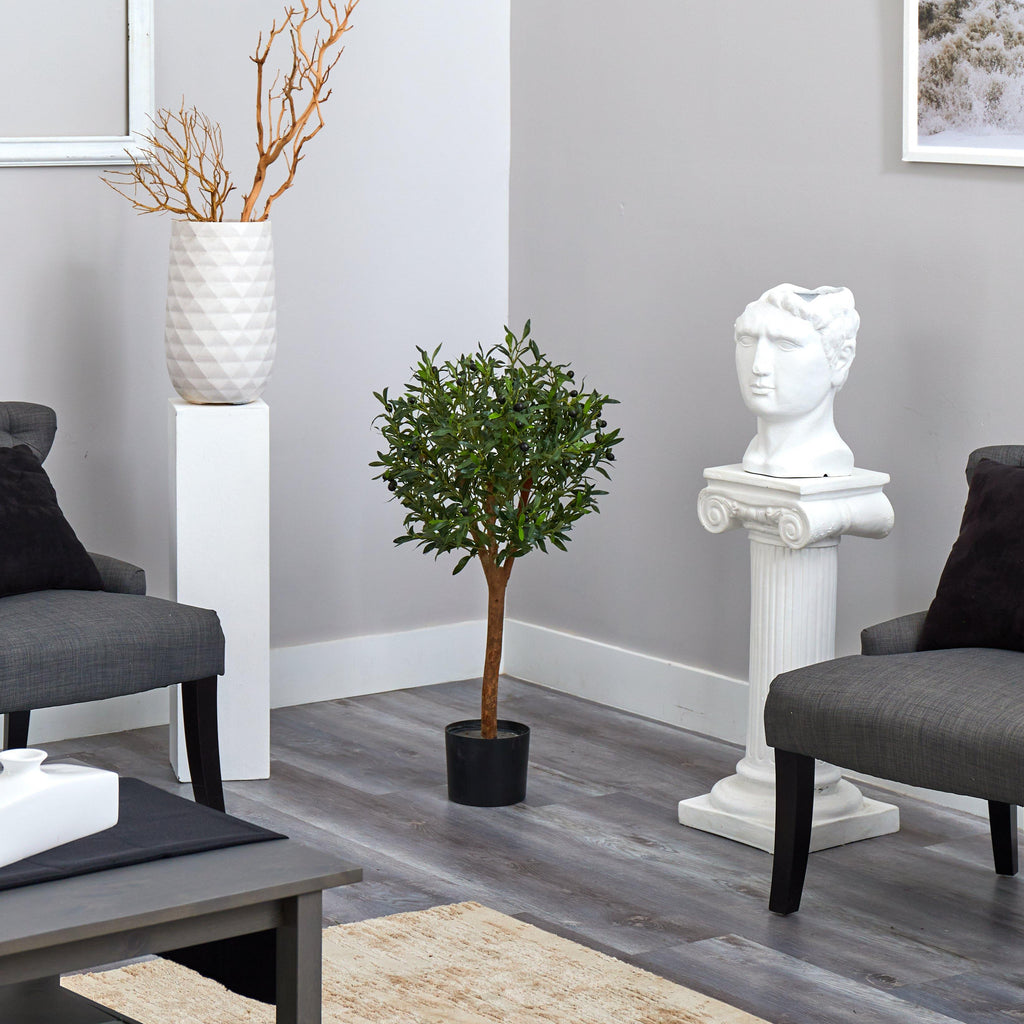 3.5’ Olive Artificial Tree in Nursery Planter