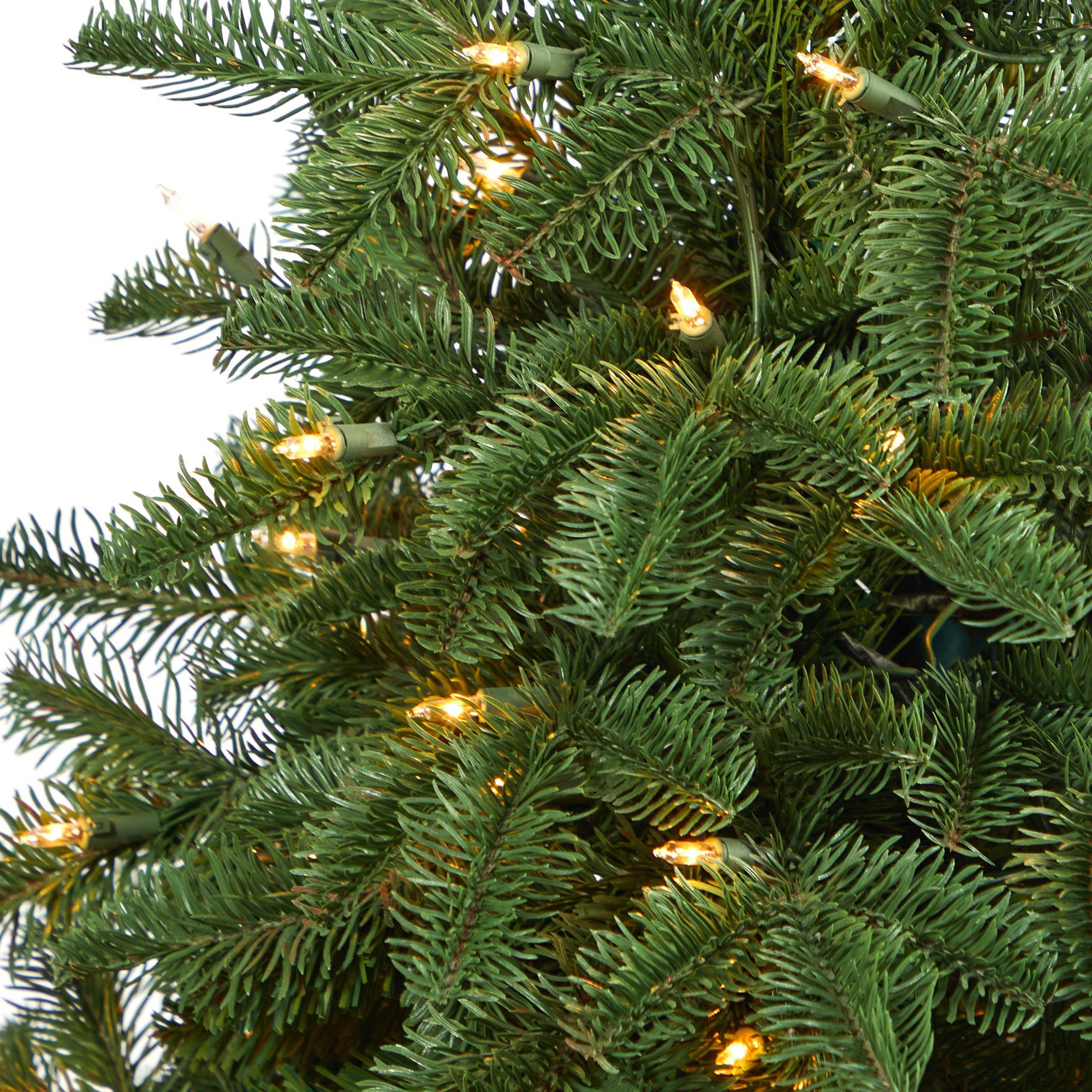 3.5’ South Carolina Spruce Artificial Christmas Tree with 100 White Warm Light and 458 Bendable Branches in Charcoal Urn