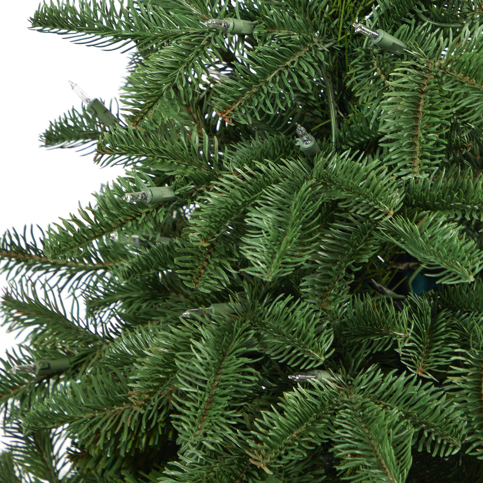 3.5’ South Carolina Spruce Artificial Christmas Tree with 100 White Warm Light and 458 Bendable Branches in Charcoal Urn