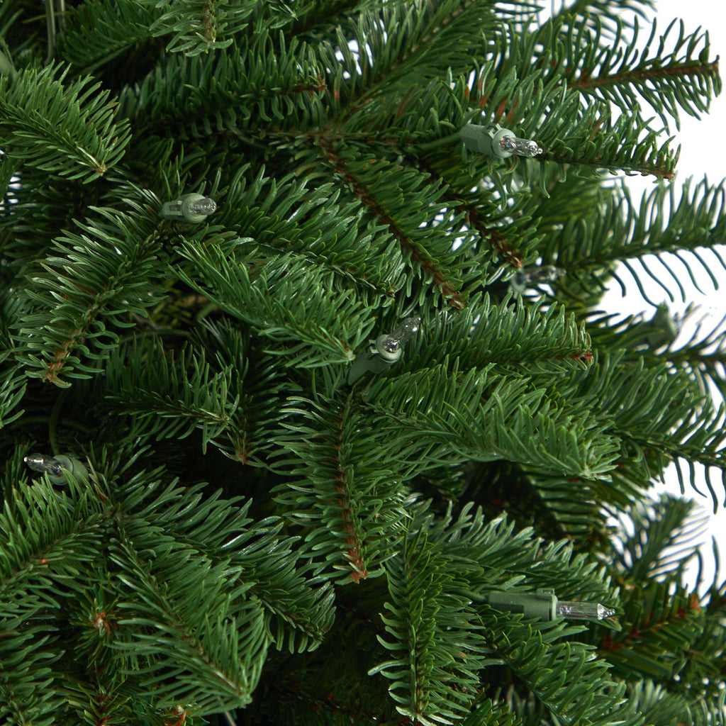 3.5’ South Carolina Spruce Artificial Christmas Tree with 100 White Warm Light and 458 Bendable Branches in Iron Colored Urn