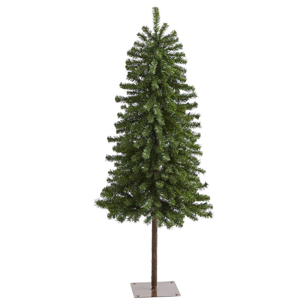 4' Alpine Artificial Christmas Tree with 100 Lights and 260 Bendable Branches