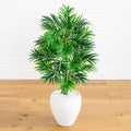 4’ Areca Artificial Palm Tree in White Planter