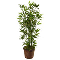 4’ Bamboo Tree in Coiled Rope Planter
