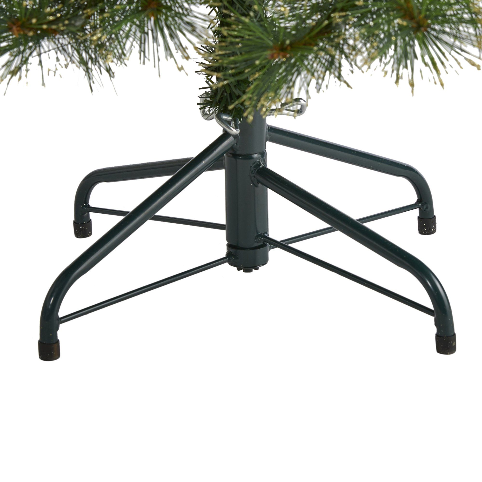 4’ Golden Tip Washington Pine Artificial Christmas Tree with 100 Clear Lights, Pine Cones and 336 Bendable Branches