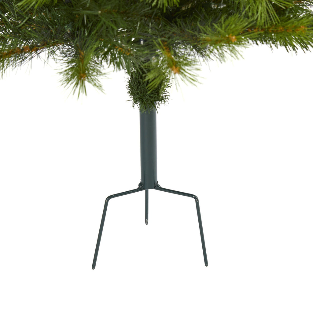 4’ Green Valley Pine Artificial Christmas Tree with 100 Warm White LED Lights and 201 Bendable Branches