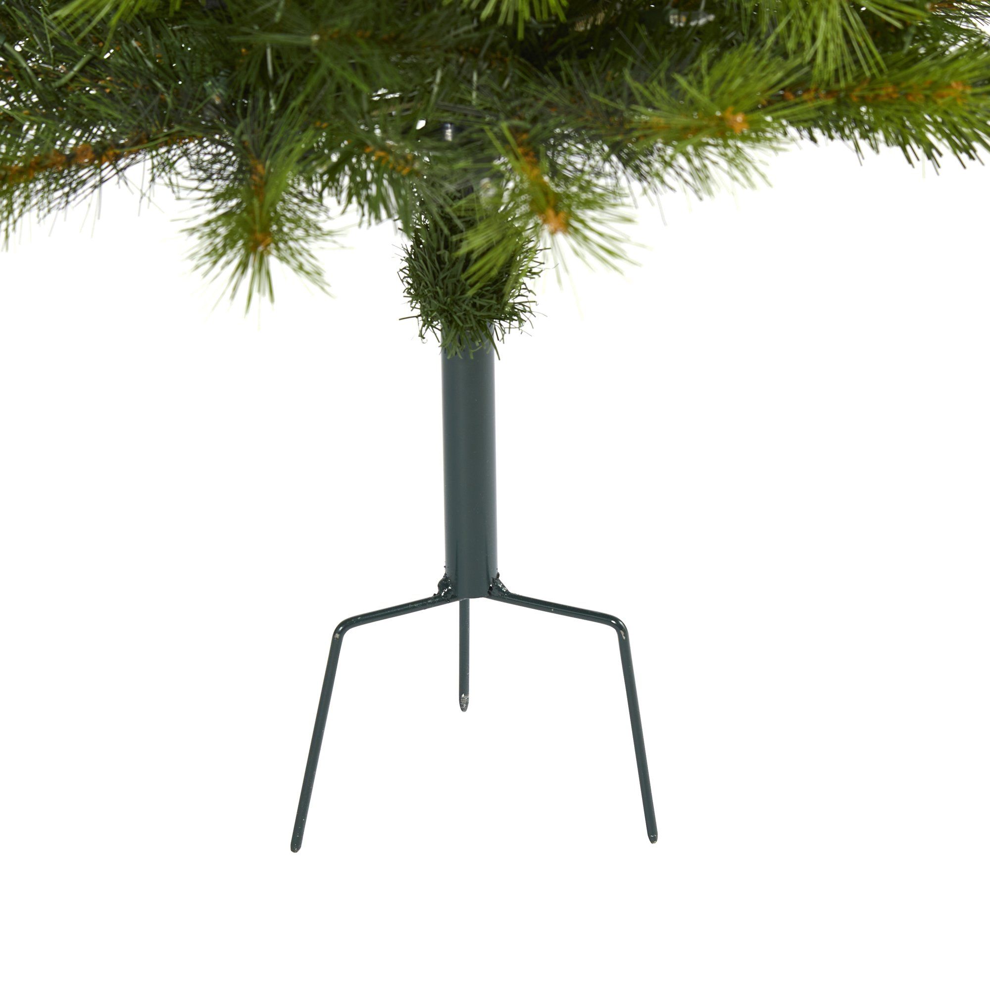 4’ Green Valley Pine Artificial Christmas Tree with 100 Warm White LED Lights and 201 Bendable Branches