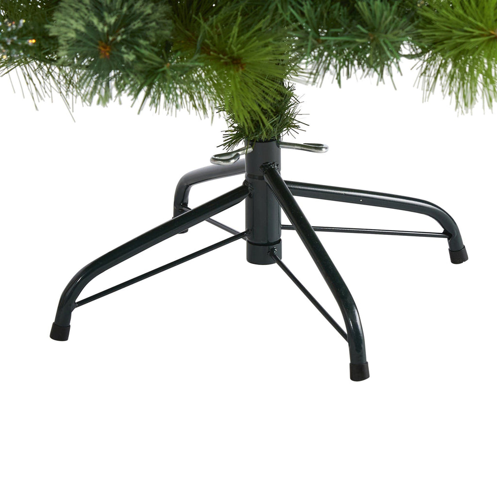 4’ Montana Mixed Pine Artificial Christmas Tree with Pine Cones, Berries and 150 Clear LED Lights