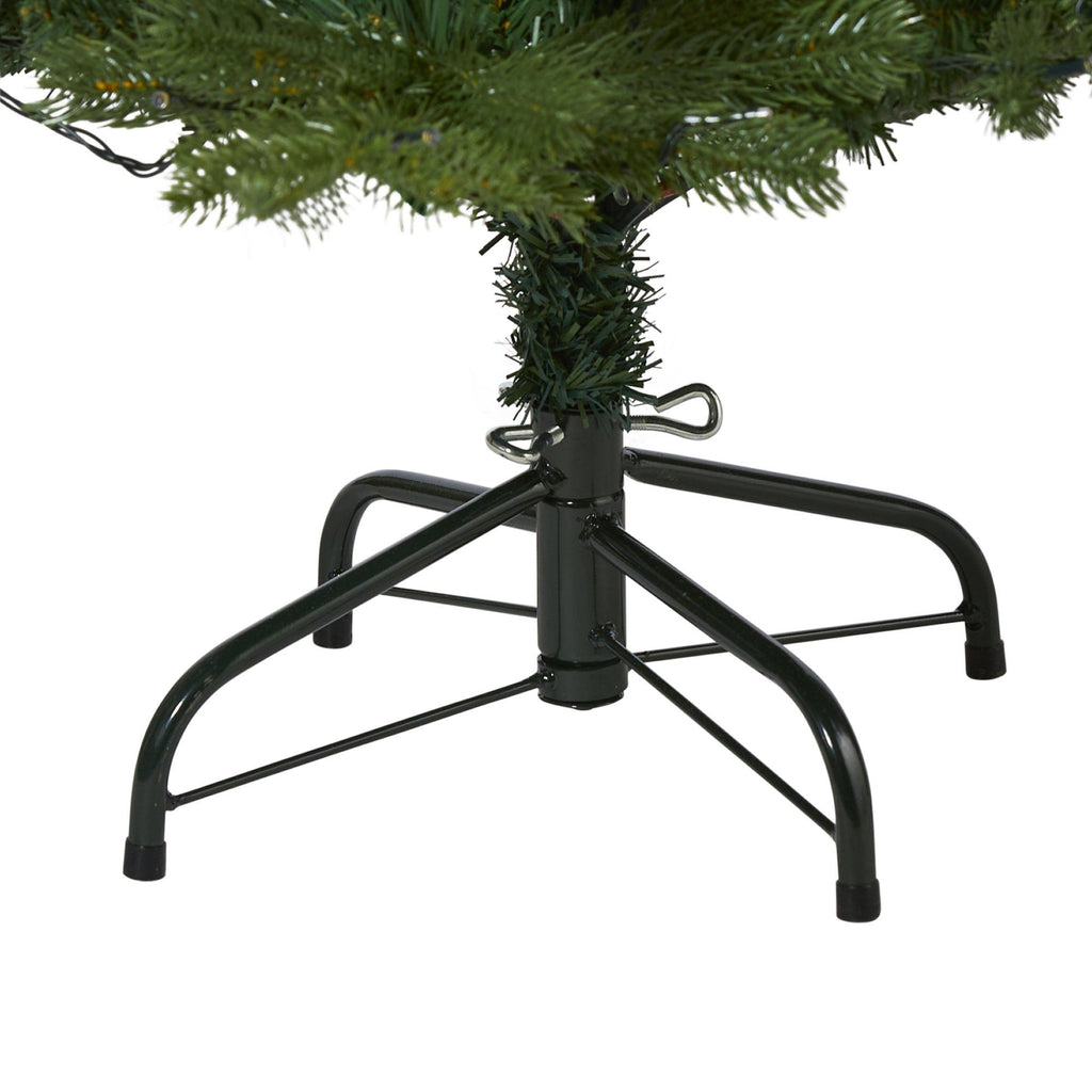 4’ Swedish Fir Artificial Christmas Tree with 160 Warm White LED Lights and 403 Bendable Branches