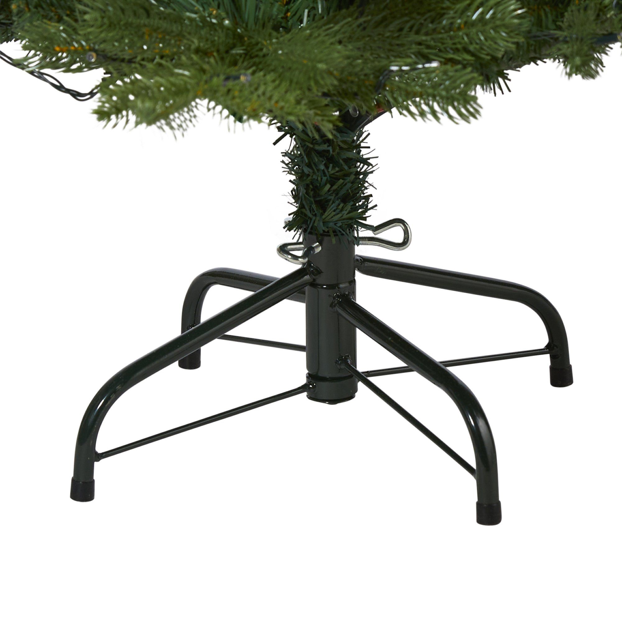 4’ Swedish Fir Artificial Christmas Tree with 160 Warm White LED Lights and 403 Bendable Branches