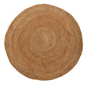 4’ x 4’ Hand Braided Boho Jute Round Rug