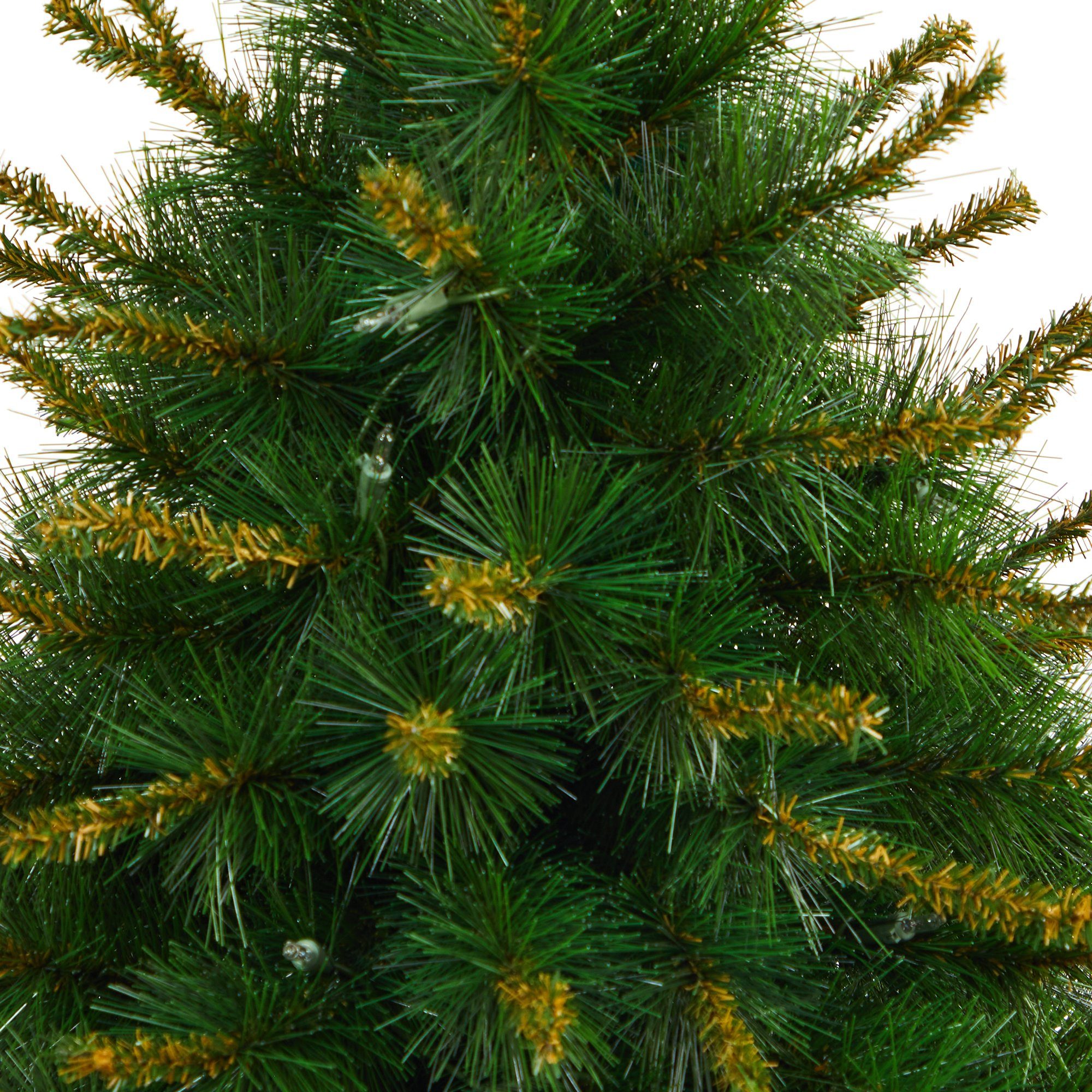 44” New England Pine Artificial Christmas Tree with 50 Clear Lights and 117 Bendable Branches in Decorative Urn