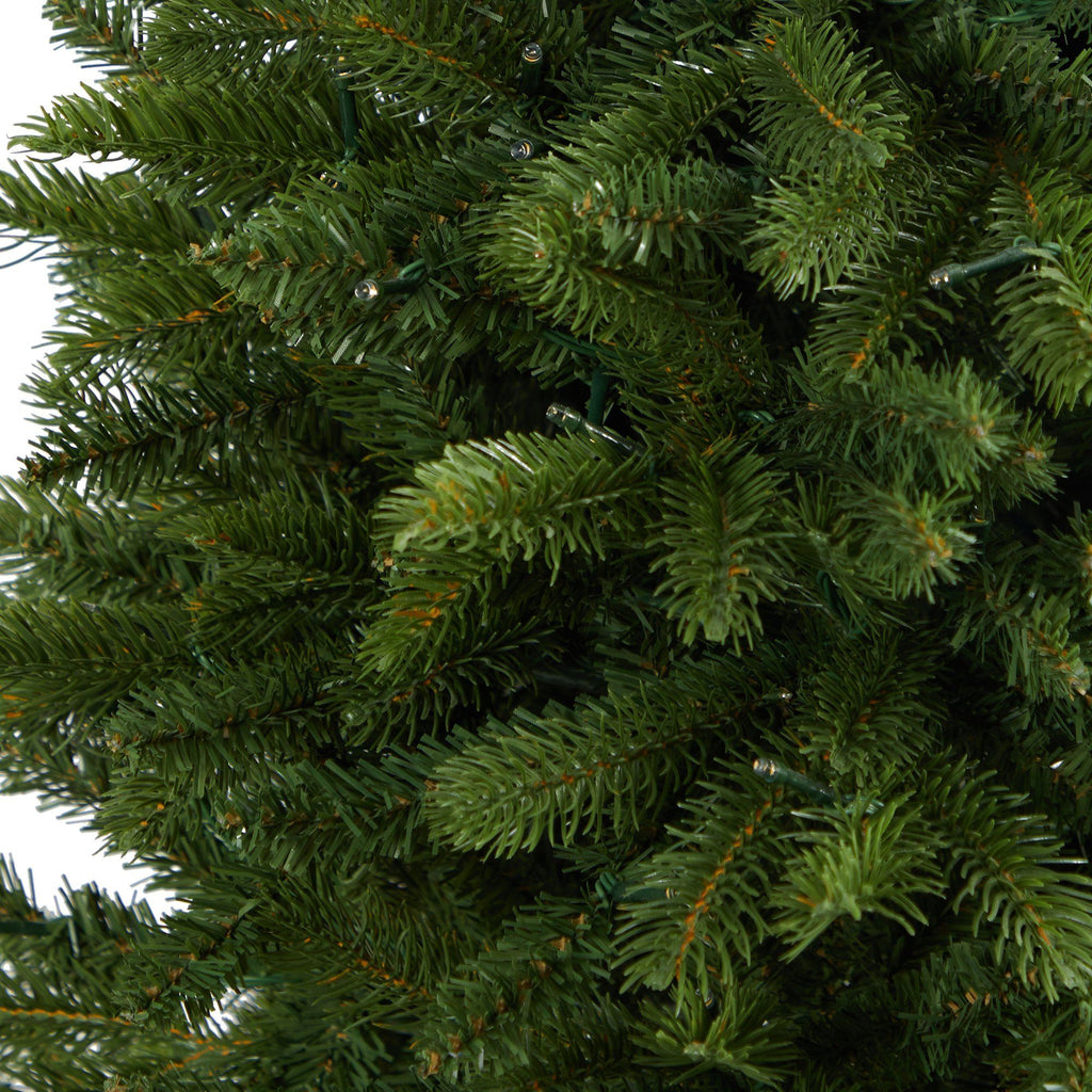 4.5’ Sierra Spruce “Natural Look” Artificial Christmas Tree with 150 Clear LED Lights in Decorative Urn