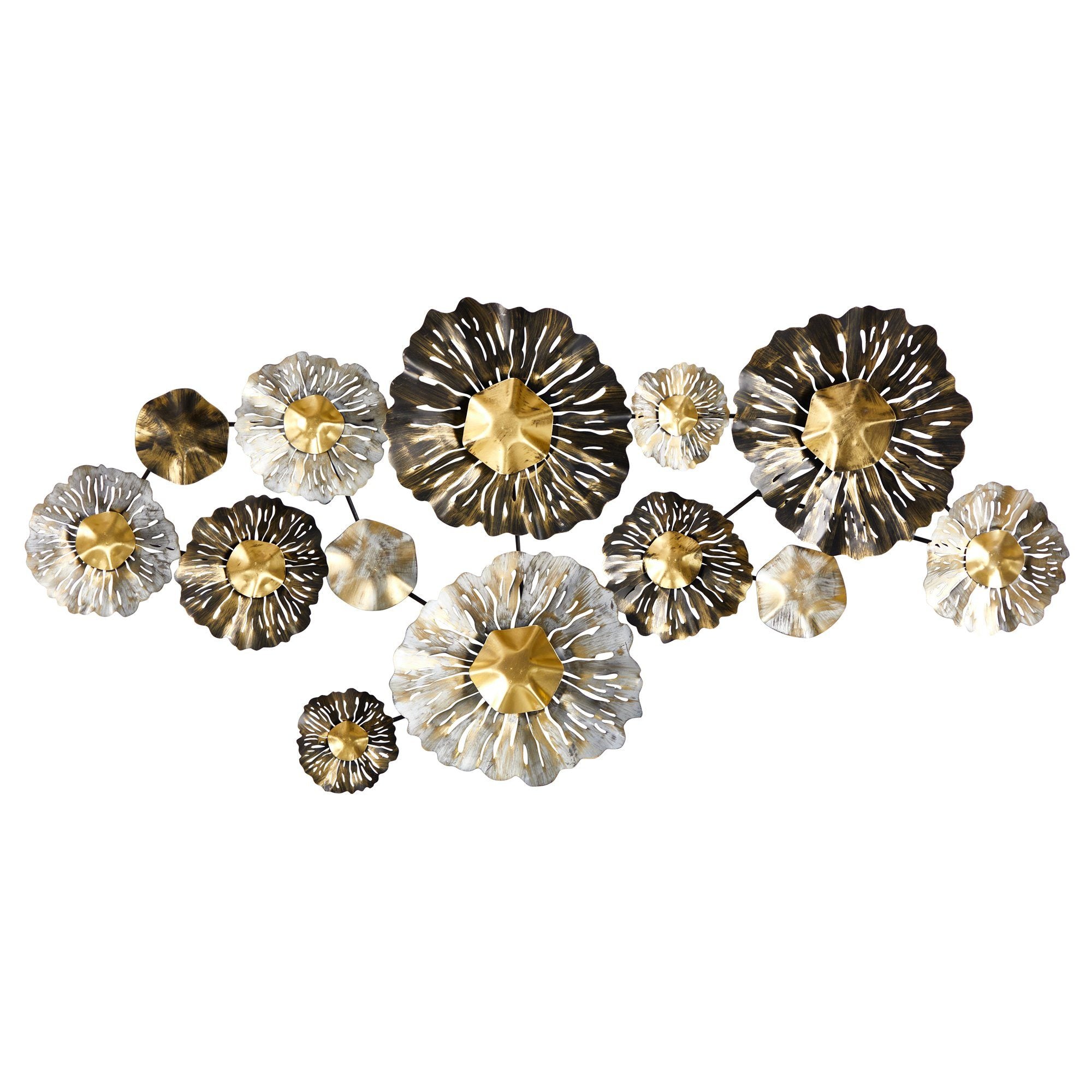 4.5’ x 2’ Layered Floral Metal Wall Art Decor