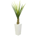 5’ Agave Artificial Plant in White Planter
